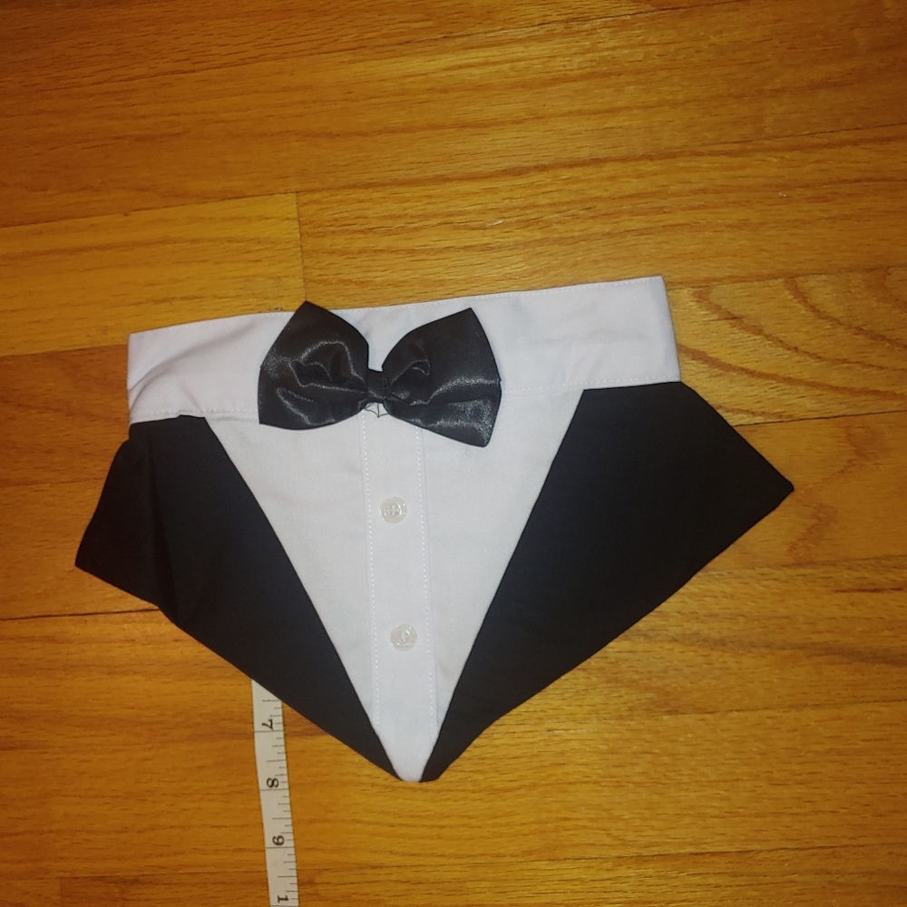 Dog X-LARGE 2 Piece Tuxedo Formal Outfit Black Tie Affair Wedding - Picture 9 of 10